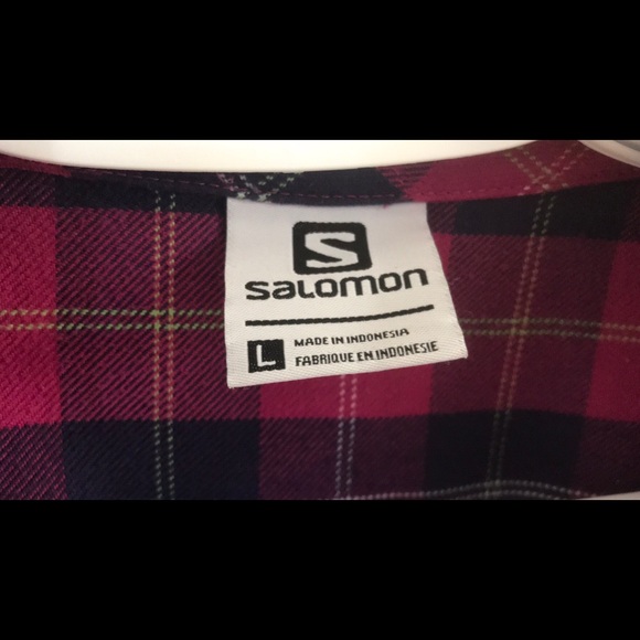 Salomon plaid button down shirt - Picture 3 of 5